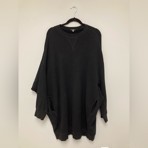 R13 Grunge Sweatshirt Dress - Washed Black. Size XS - Picture 9 of 14